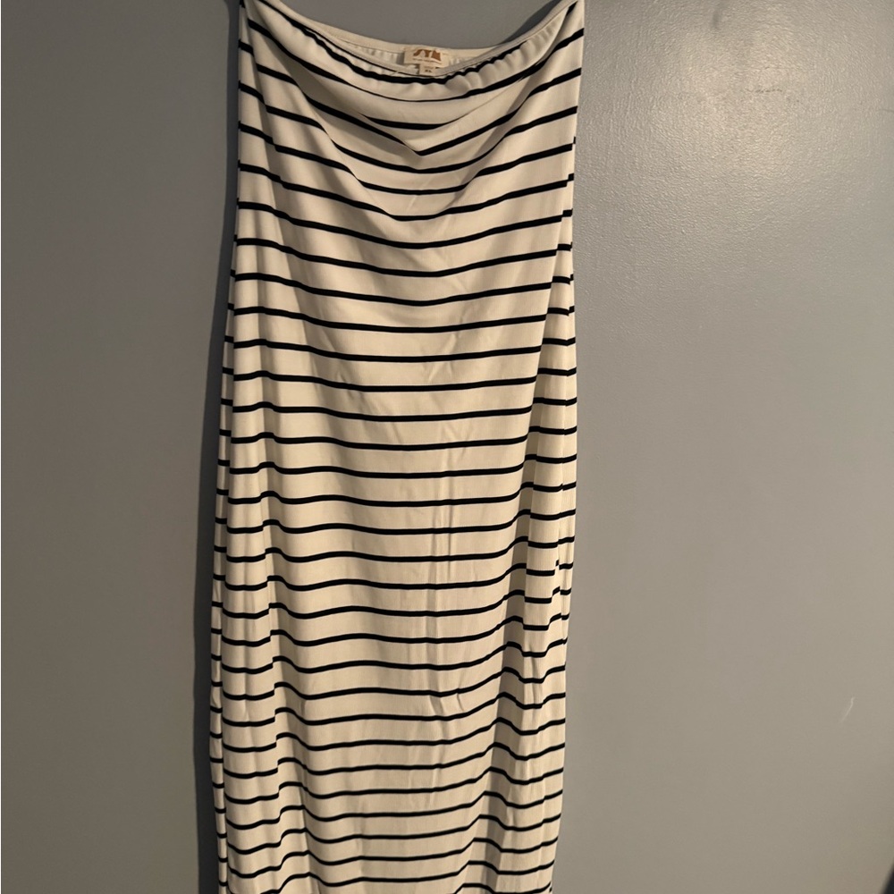 A New Day Black and White Striped dress